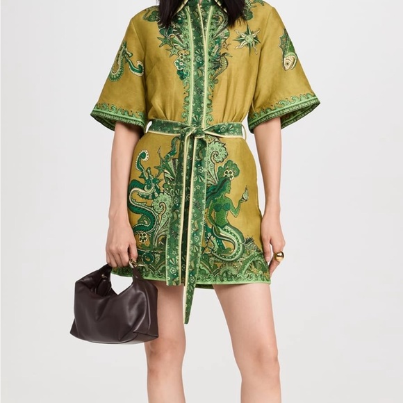 Alemais linen midi dress - Size US 2 - Picture 3 of 3